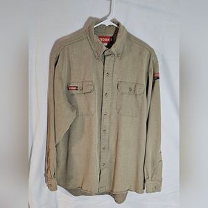 TECGEN FR fire resistant work shirt men's large
